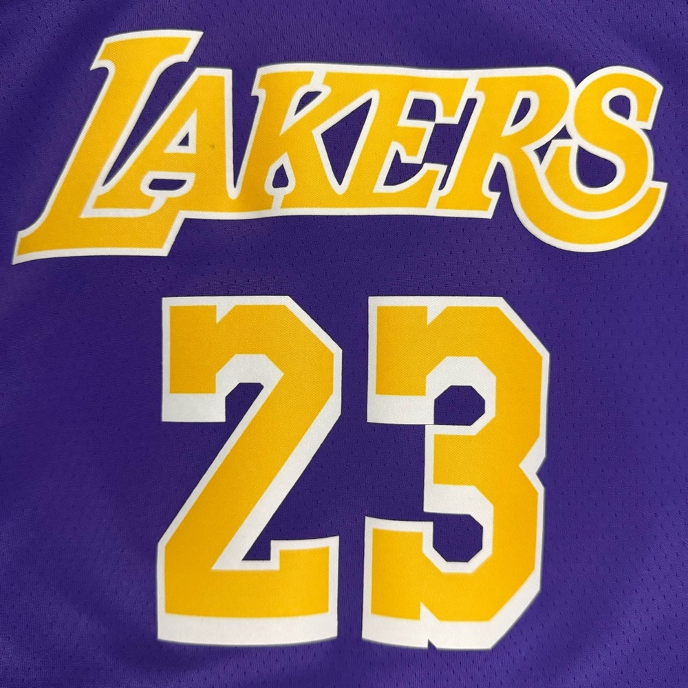 NWT Nike LeBron James Los Angeles Lakers #23 Purple Statement Swingman Jersey 40 - Picture 4 of 7